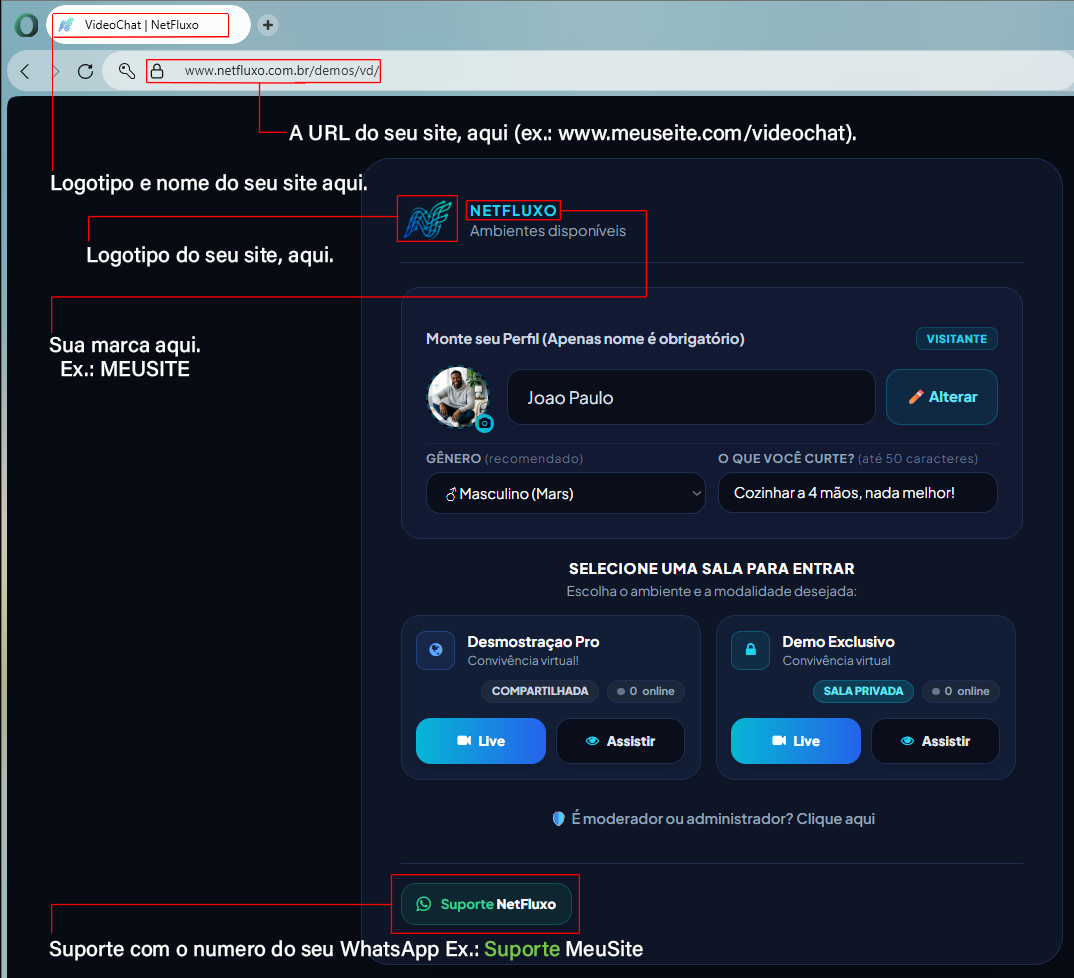 Esquema de Identidade Visual na Sala de Vídeo