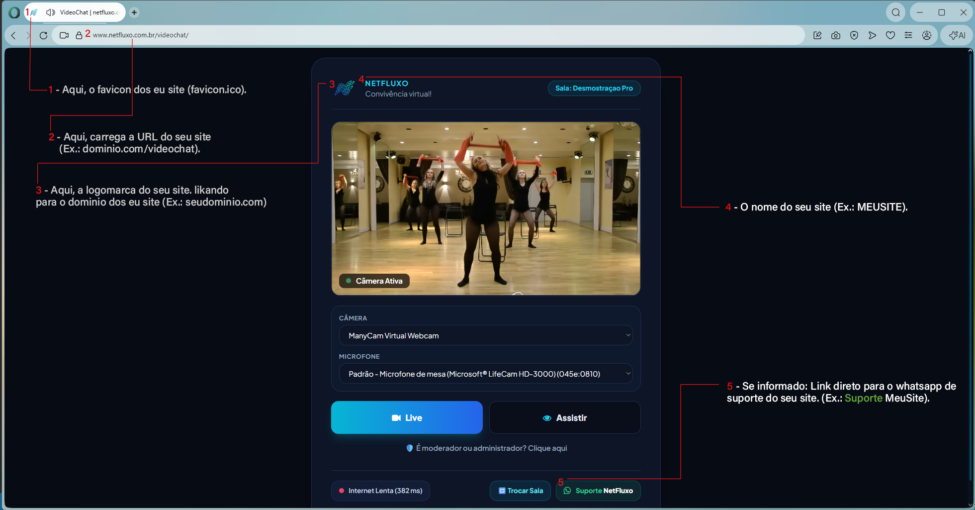 Esquema de Identidade Visual na Sala de Vídeo